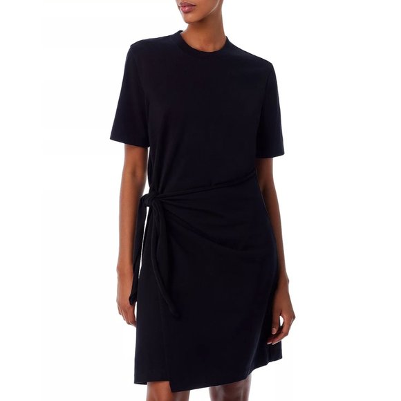 VINCE SIDE TIE CREW NECK T-SHIRT DRESS - Picture 4 of 16